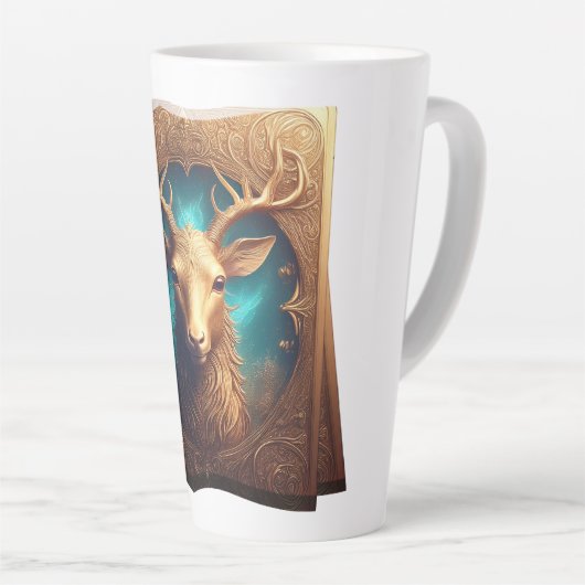 Leather Bound Copy Of A Deer Hunting Guide Latte Mok (Rechterhoek)