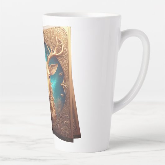 Leather Bound Copy Of A Deer Hunting Guide Latte Mok (Rechts)