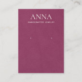 Leather Burgundy-draagbeeldscherm Visitekaartje