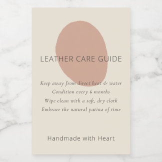 Leather Care Guide Terracotta Artisan Custom Label Wijn Etiket