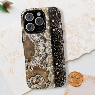  Leather Country Lace Look Dames Case-Mate iPhone 14 Pro Max Hoesje