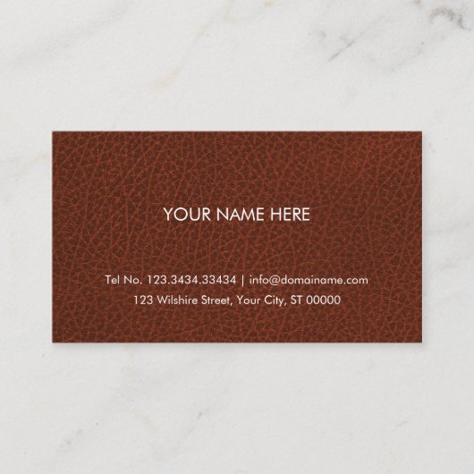 Leather Craft Artisan Professional Visitekaartje (Voorkant)