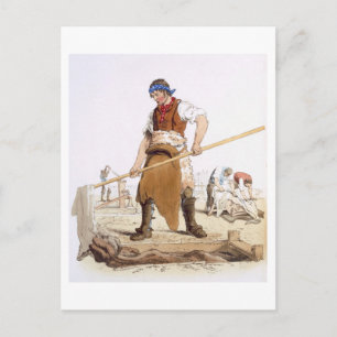 Leather Dresser uit 'Costume of Great Britain' p Briefkaart