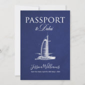 Leather Dubai Passport Sla de datum op Kaart (Voorkant)