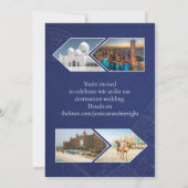 Leather Dubai Passport Wedding Save the Date Kaart (Achterkant)