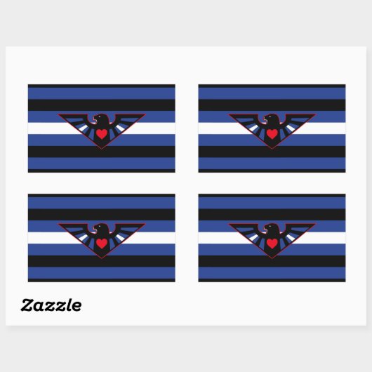Leather Eagle Pride Flag Rechthoekige Sticker (Vel)