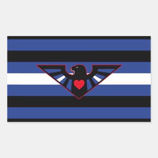 Leather Eagle Pride Flag Rechthoekige Sticker (Voorkant)