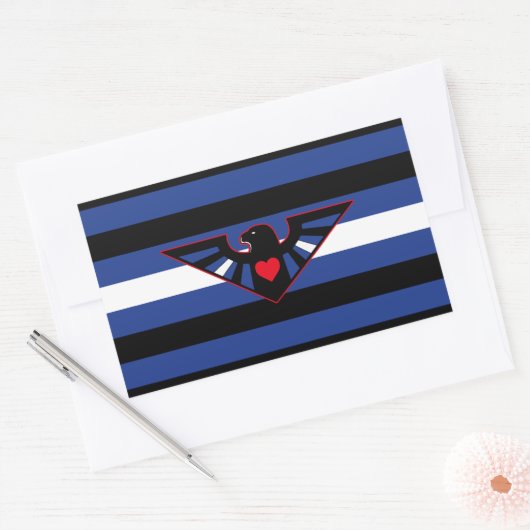 Leather Eagle Pride Flag Rechthoekige Sticker (Envelop)