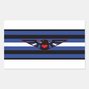 Leather Eagle Pride Flag Rechthoekige Sticker