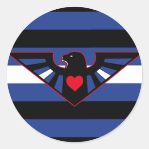 Leather Eagle Pride Flag Ronde Sticker