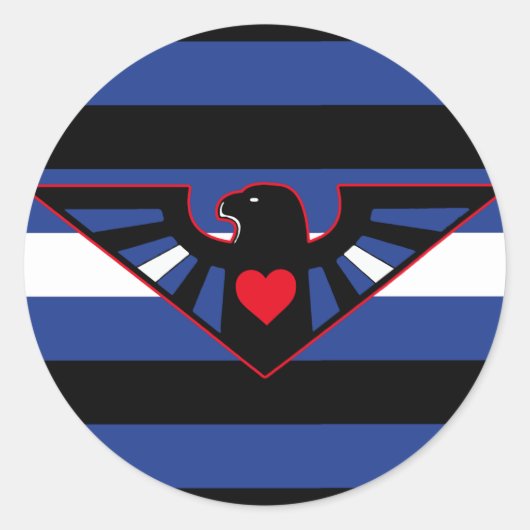 Leather Eagle Pride Flag Ronde Sticker (Voorkant)