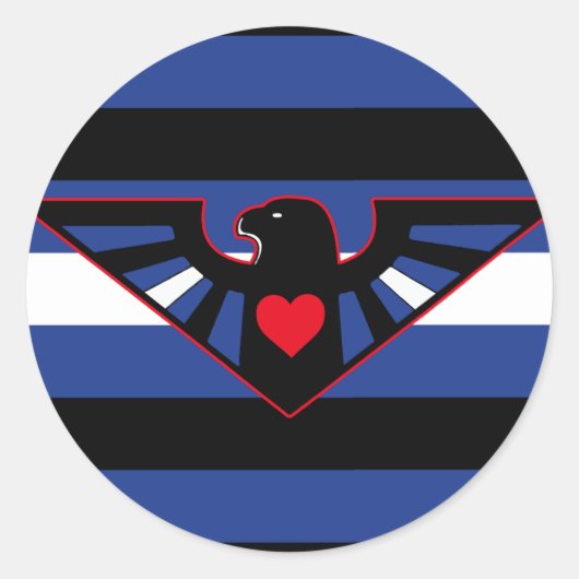 Leather Eagle Pride Flag Ronde Sticker (Voorkant)