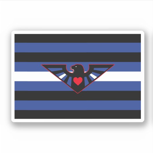 Leather Eagle Pride Flag Sticker (Voorkant)