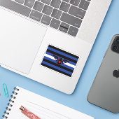 Leather Eagle Pride Flag Sticker (Laptop met iPhone)
