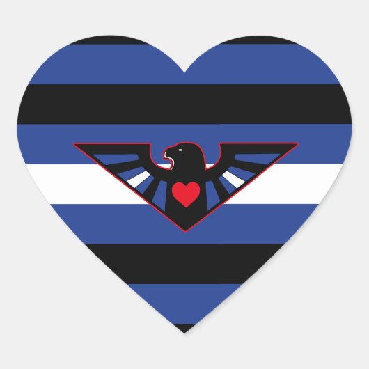 LEATHER EAGLE PRIDE HART STICKER (Voorkant)