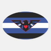 LEATHER EAGLE PRIDE OVALE STICKER (Voorkant)