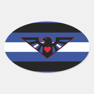 LEATHER EAGLE PRIDE OVALE STICKER