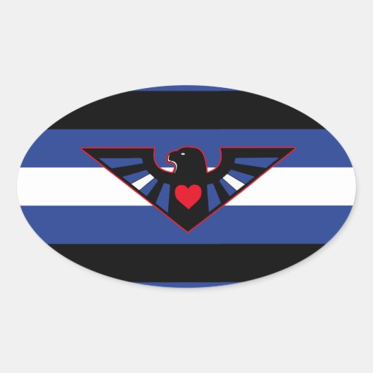 LEATHER EAGLE PRIDE OVALE STICKER (Voorkant)