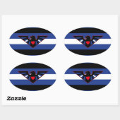 LEATHER EAGLE PRIDE OVALE STICKER (Vel)