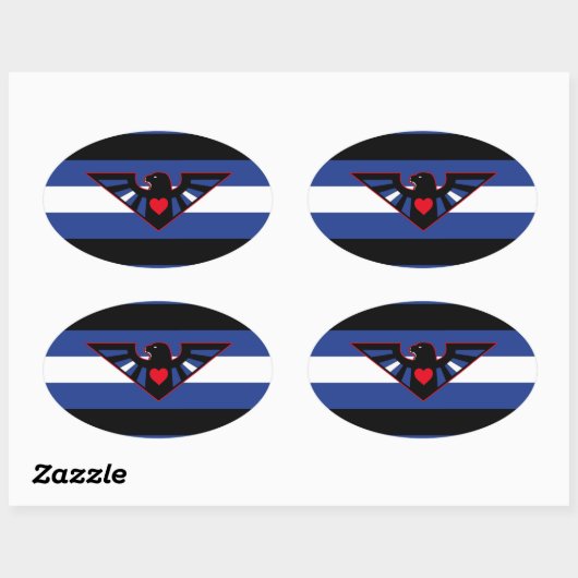 LEATHER EAGLE PRIDE OVALE STICKER (Vel)