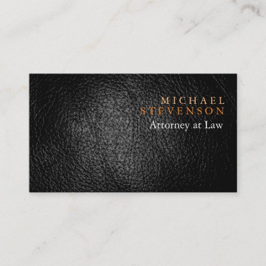 Leather Effect Attorney on Law Visitekaartje (Voorkant)
