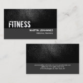 Leather Effect Grey Personal Trainer Visitekaartje (Voorkant / Achterkant)