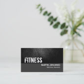 Leather Effect Grey Personal Trainer Visitekaartje (Staand voorkant)