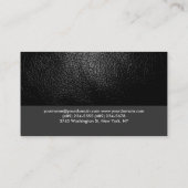 Leather Effect Grey Personal Trainer Visitekaartje (Achterkant)