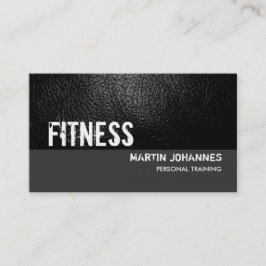 Leather Effect Grey Personal Trainer Visitekaartje