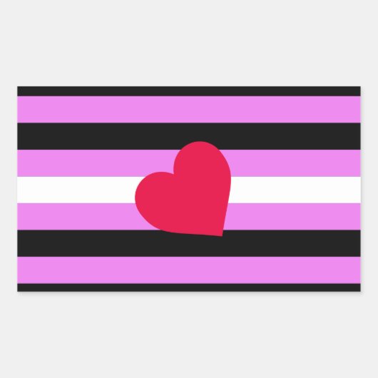 Leather Girl Pride Flag Rechthoekige Sticker (Voorkant)