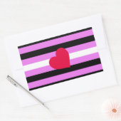 Leather Girl Pride Flag Rechthoekige Sticker (Envelop)