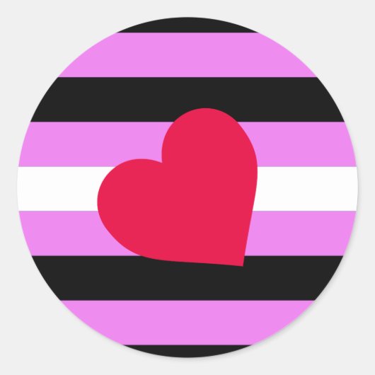 Leather Girl Pride Flag Ronde Sticker (Voorkant)