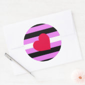 Leather Girl Pride Flag Ronde Sticker (Envelop)