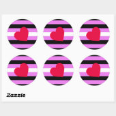 Leather Girl Pride Flag Ronde Sticker (Vel)