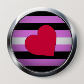 LEATHER GIRL PRIDE MEDALLION RONDE BUTTON 4,0 CM (Voorkant)
