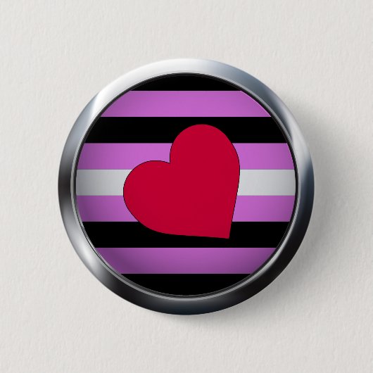LEATHER GIRL PRIDE MEDALLION RONDE BUTTON 5,7 CM (Voorkant)
