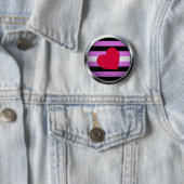 LEATHER GIRL PRIDE MEDALLION RONDE BUTTON 5,7 CM (In situ)