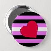 LEATHER GIRL PRIDE RONDE BUTTON 4,0 CM (Voorkant /achterkant)