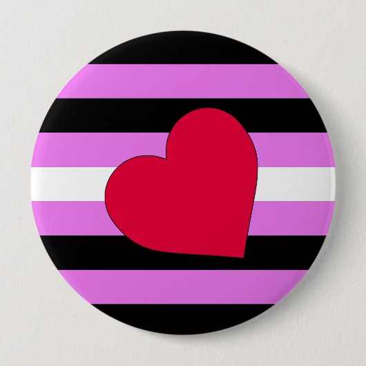LEATHER GIRL PRIDE RONDE BUTTON 4,0 CM (Voorkant)