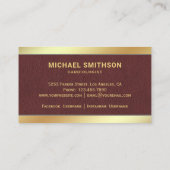 Leather Gold Caduceus Symbool Medical Professional Visitekaartje (Achterkant)