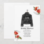 Leather Jacket Poppies Future Mrs. Vrijgezellenfee Kaart (Voorkant / Achterkant)