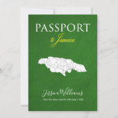 Leather Jamaica Passport Sla de datum op Kaart (Voorkant)