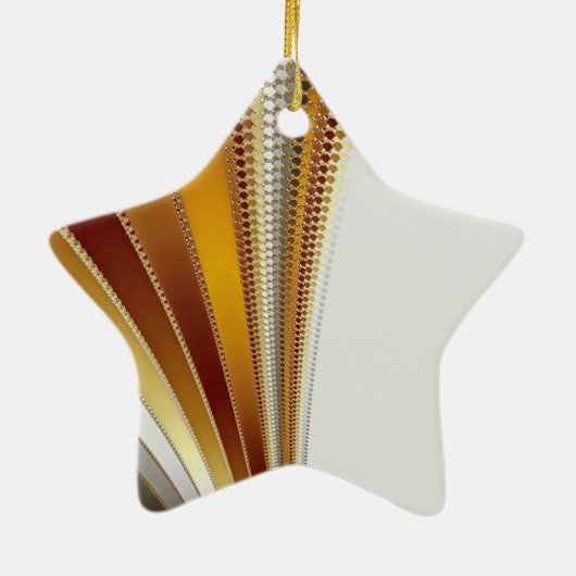 Leather Kerstfractal Keramisch Ornament (Achterkant)