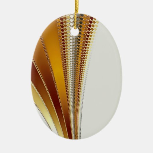 Leather Kerstfractal Keramisch Ornament (Voorkant)