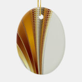 Leather Kerstfractal Keramisch Ornament (Achterkant)