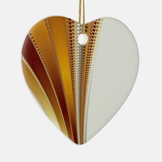 Leather Kerstfractal Keramisch Ornament (Rechts)