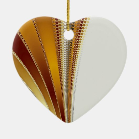 Leather Kerstfractal Keramisch Ornament (Achterkant)