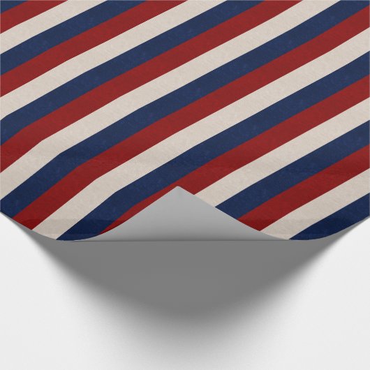 LEATHER KIJK PATRIOTIC STRIPES-GIFT WRAPPINGPAPIER CADEAUPAPIER (Hoek)