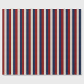 LEATHER KIJK PATRIOTIC STRIPES-GIFT WRAPPINGPAPIER CADEAUPAPIER (Vlak)