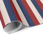 LEATHER KIJK PATRIOTIC STRIPES-GIFT WRAPPINGPAPIER CADEAUPAPIER (Rol Hoek)